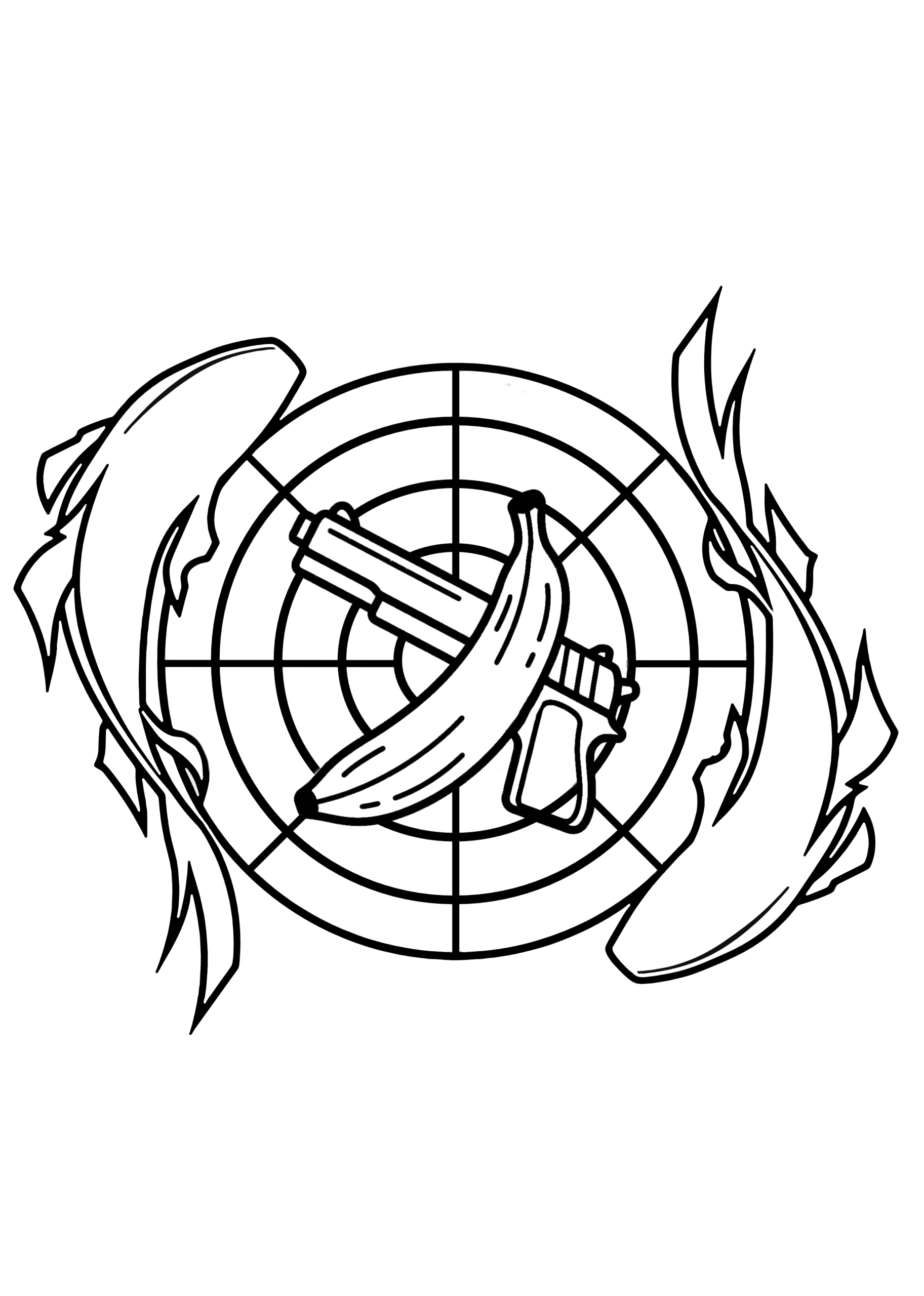 banana wars logo black